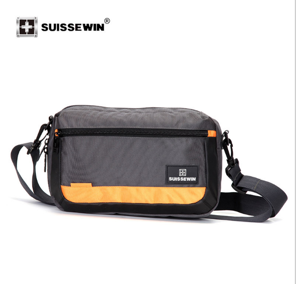 瑞士单肩包男女2025新款斜挎包帆布腰包文艺运动手机休闲简约胸包