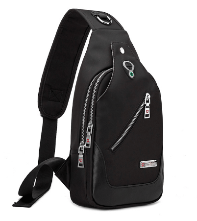 男士胸包批发时尚休闲潮流多功能胸包防泼水牛津布单肩斜跨包批发